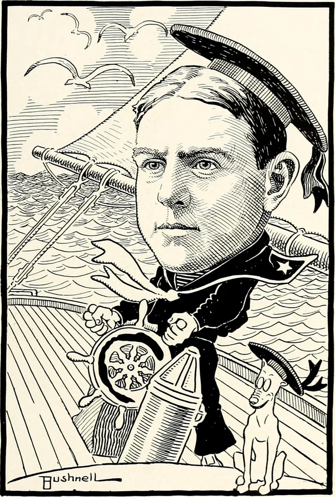 An illustration from A gallery of pen sketches in black and white of "Cincinnatians as we see 'em", 1905, leaf 148