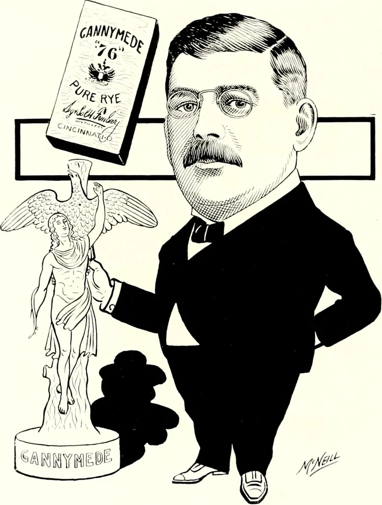 An illustration from A gallery of pen sketches in black and white of "Cincinnatians as we see 'em", 1905, leaf 157