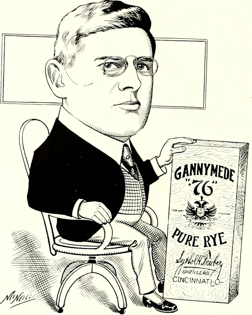 An illustration from A gallery of pen sketches in black and white of "Cincinnatians as we see 'em", 1905, leaf 159