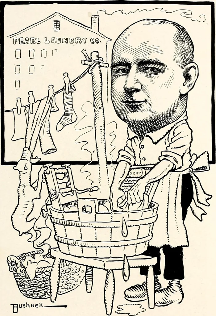 An illustration from A gallery of pen sketches in black and white of "Cincinnatians as we see 'em", 1905, leaf 162