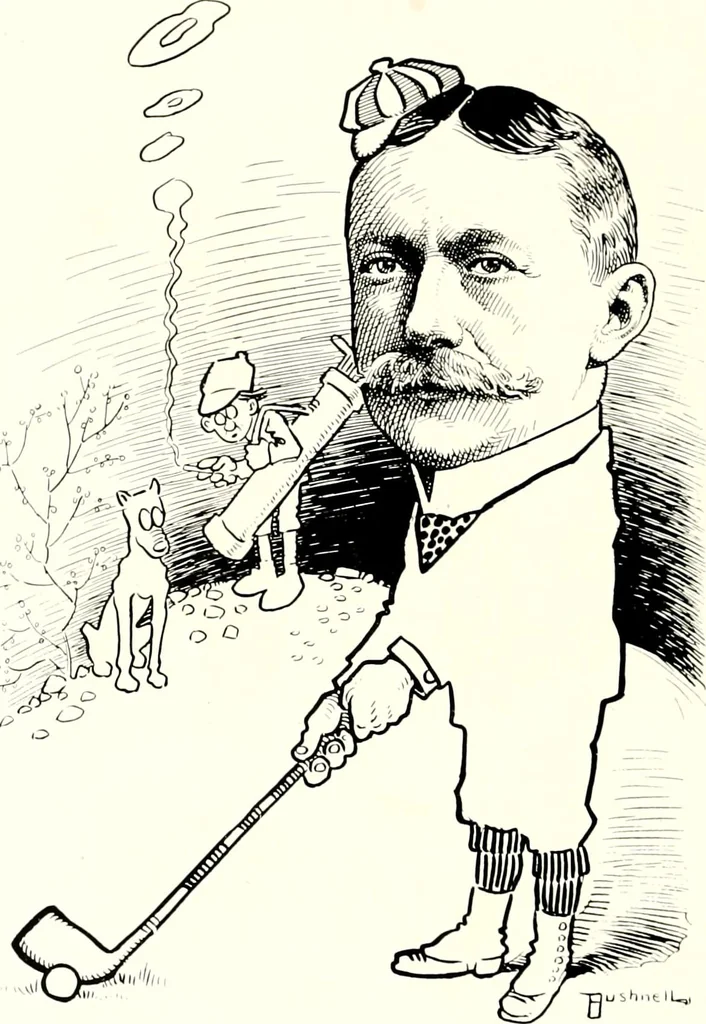 An illustration from A gallery of pen sketches in black and white of "Cincinnatians as we see 'em", 1905, leaf 163
