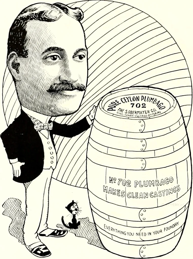 An illustration from A gallery of pen sketches in black and white of "Cincinnatians as we see 'em", 1905, leaf 165