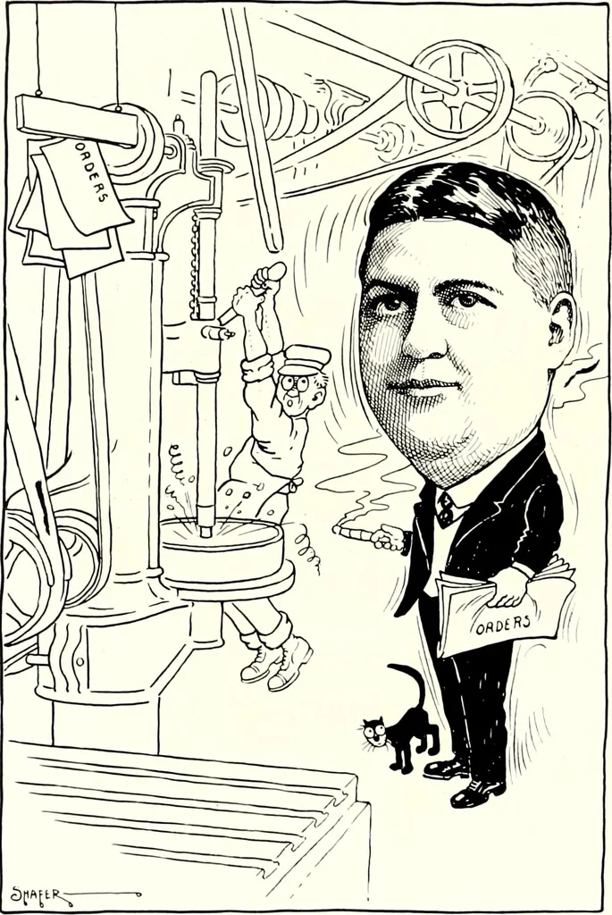 An illustration from A gallery of pen sketches in black and white of "Cincinnatians as we see 'em", 1905, leaf 167
