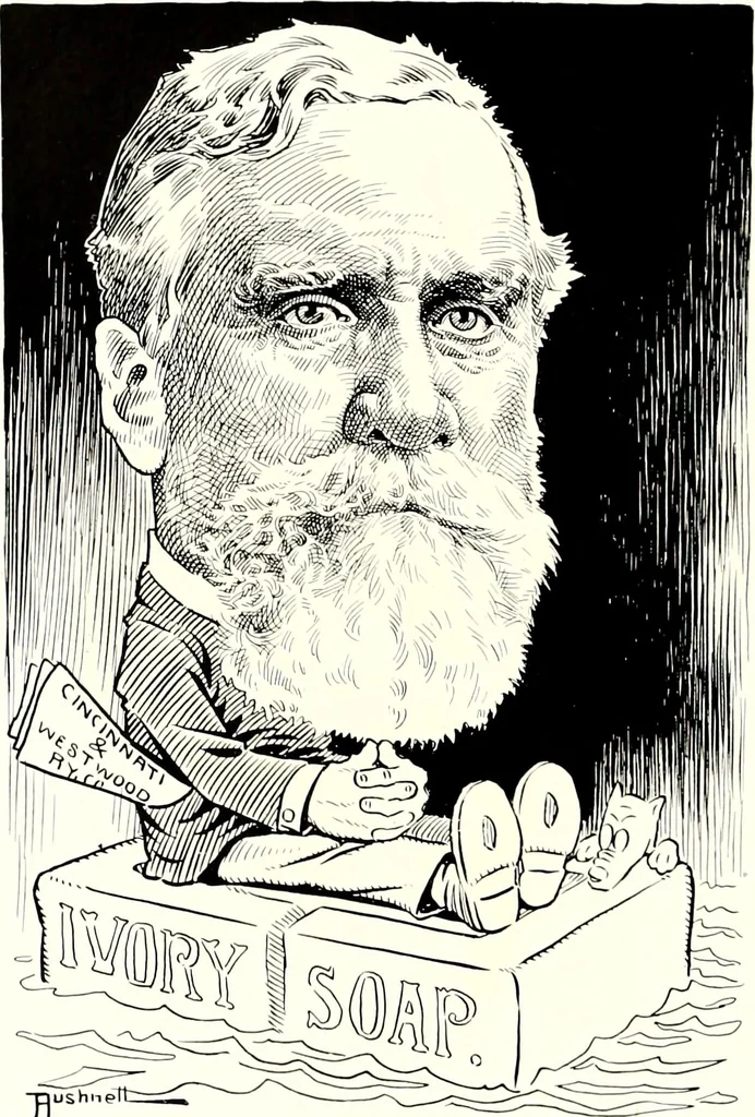 An illustration from A gallery of pen sketches in black and white of "Cincinnatians as we see 'em", 1905, leaf 169