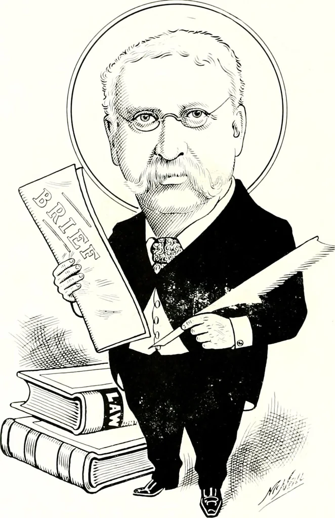 An illustration from A gallery of pen sketches in black and white of "Cincinnatians as we see 'em", 1905, leaf 17