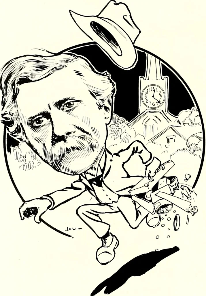 An illustration from A gallery of pen sketches in black and white of "Cincinnatians as we see 'em", 1905, leaf 173