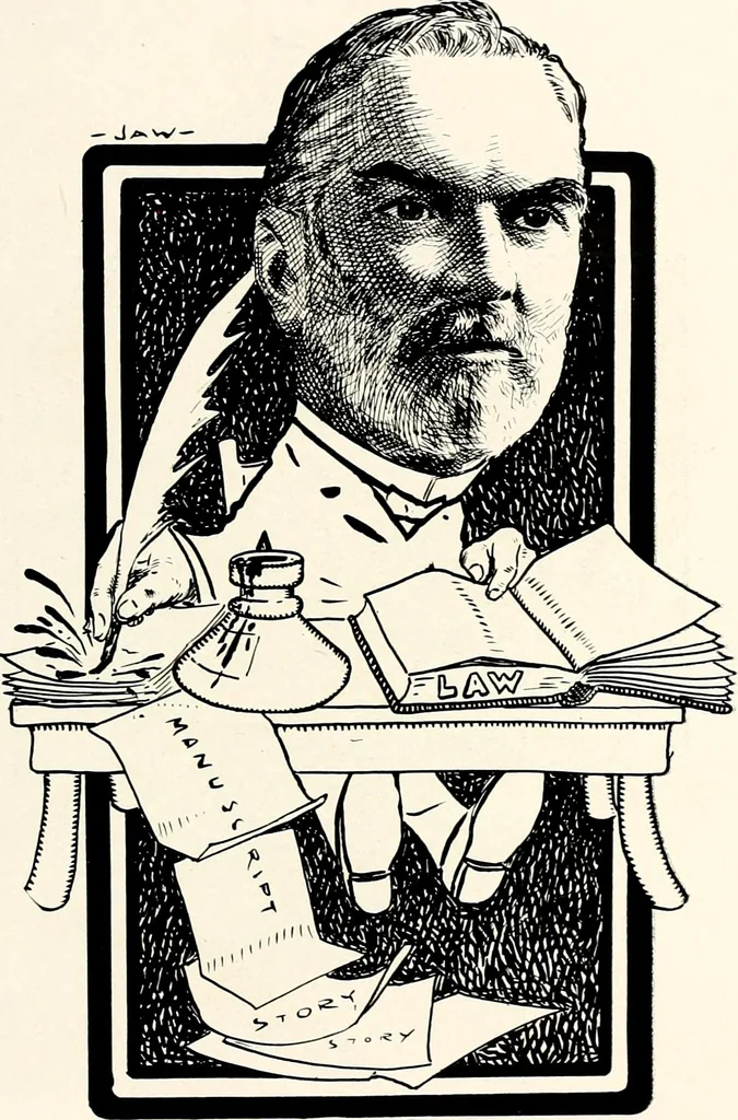 An illustration from A gallery of pen sketches in black and white of "Cincinnatians as we see 'em", 1905, leaf 174