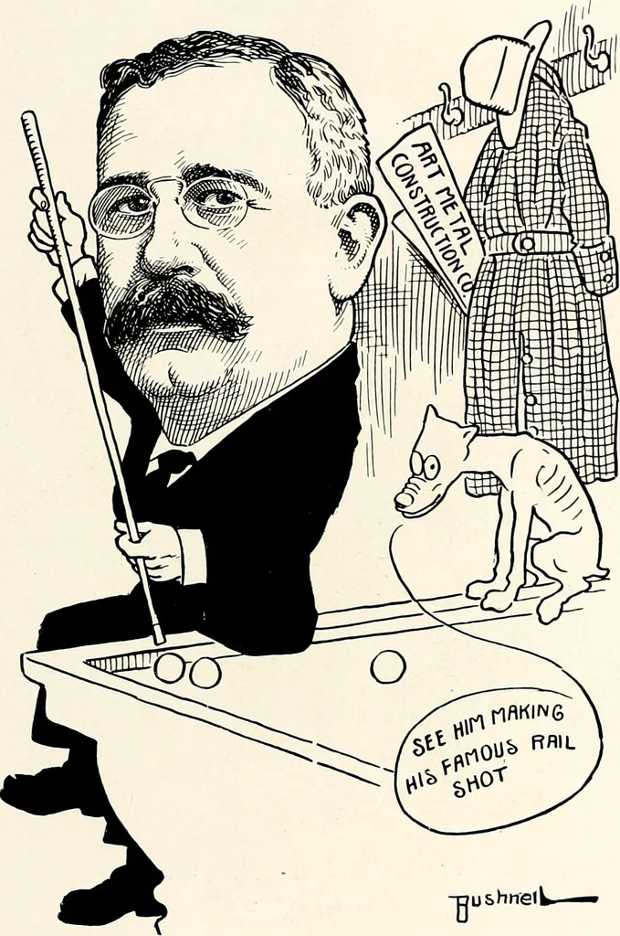 An illustration from A gallery of pen sketches in black and white of "Cincinnatians as we see 'em", 1905, leaf 180