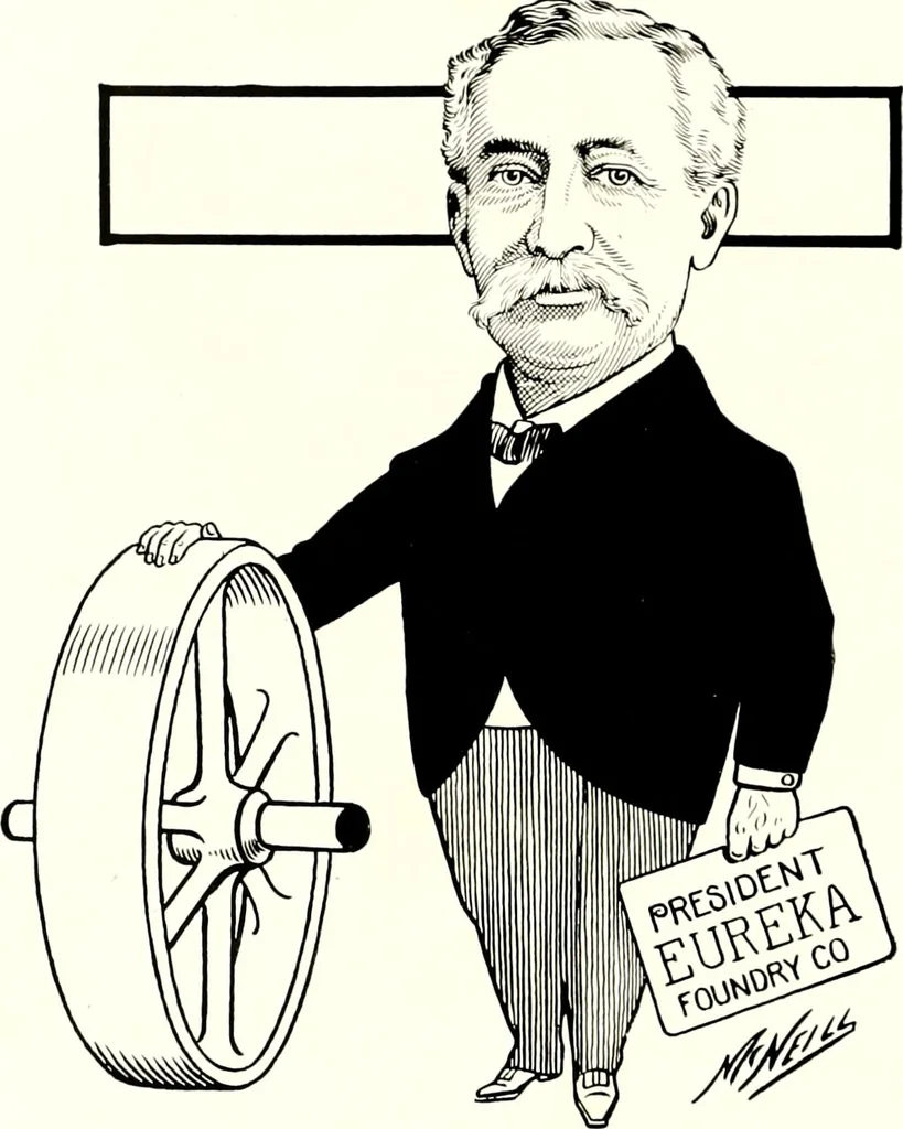 An illustration from A gallery of pen sketches in black and white of "Cincinnatians as we see 'em", 1905, leaf 183