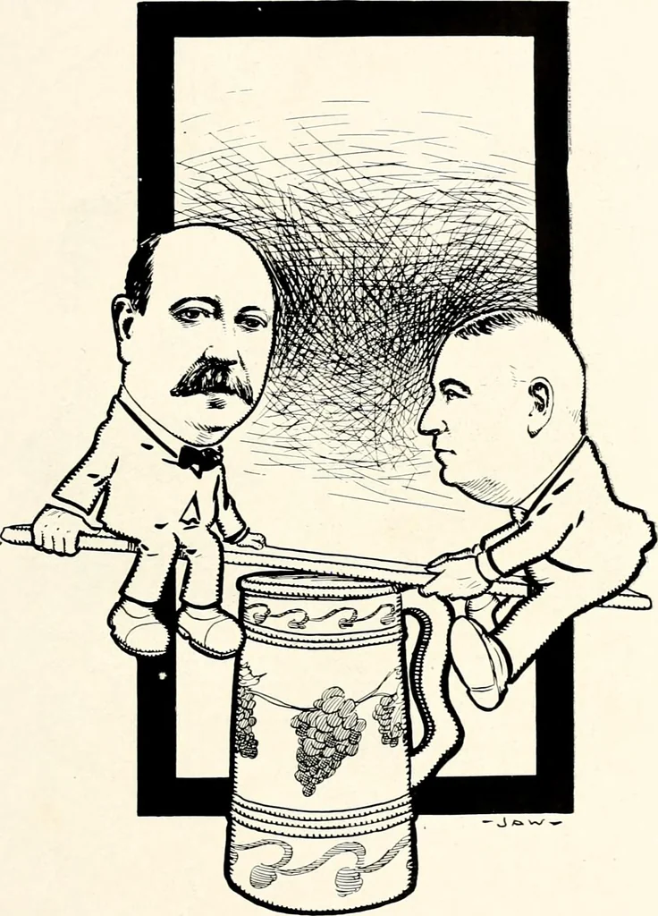 An illustration from A gallery of pen sketches in black and white of "Cincinnatians as we see 'em", 1905, leaf 190