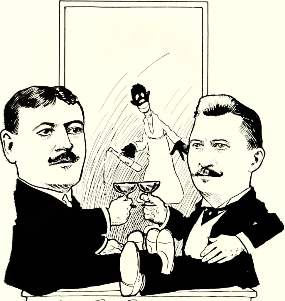 An illustration from A gallery of pen sketches in black and white of "Cincinnatians as we see 'em", 1905, leaf 191