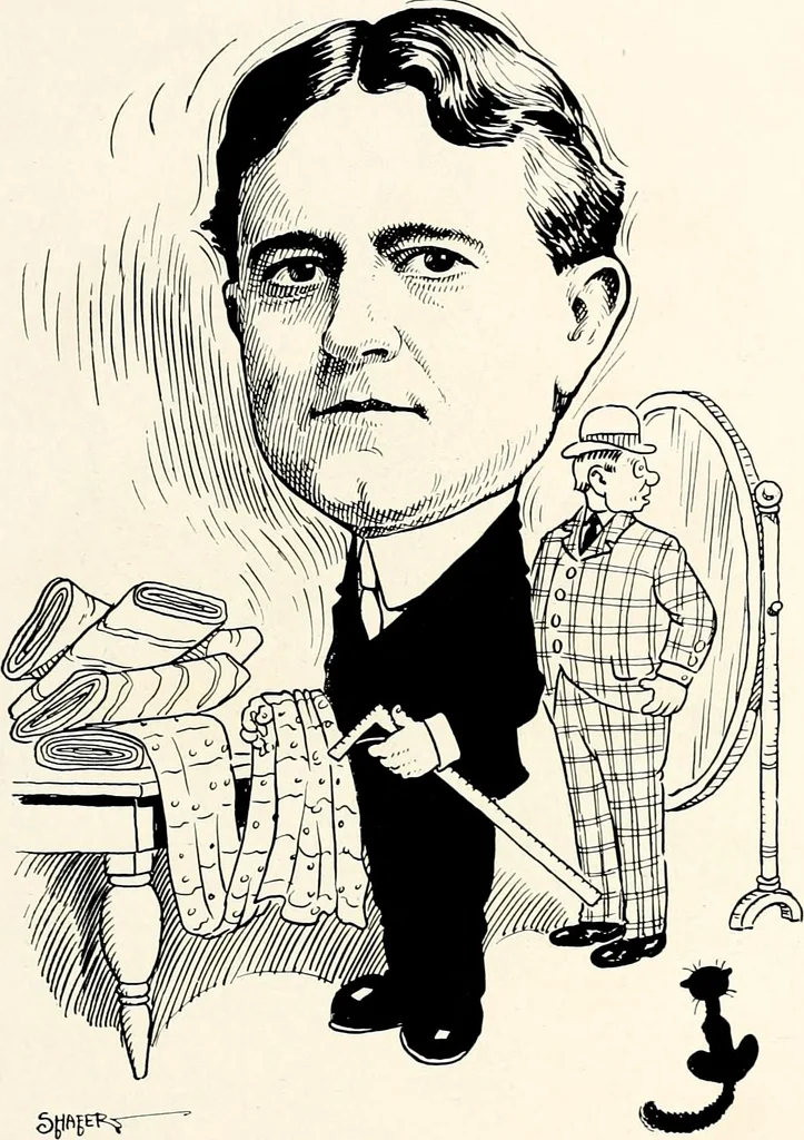 An illustration from A gallery of pen sketches in black and white of "Cincinnatians as we see 'em", 1905, leaf 192