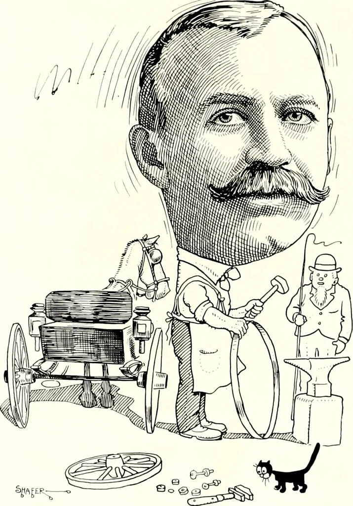 An illustration from A gallery of pen sketches in black and white of "Cincinnatians as we see 'em", 1905, leaf 193