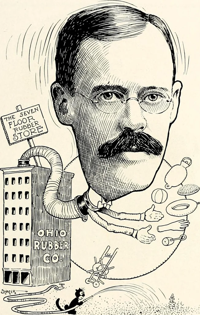 An illustration from A gallery of pen sketches in black and white of "Cincinnatians as we see 'em", 1905, leaf 198