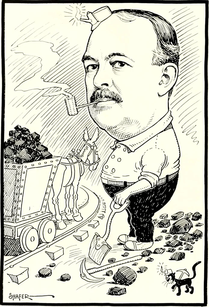 An illustration from A gallery of pen sketches in black and white of "Cincinnatians as we see 'em", 1905, leaf 199