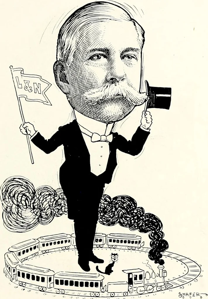 An illustration from A gallery of pen sketches in black and white of "Cincinnatians as we see 'em", 1905, leaf 20