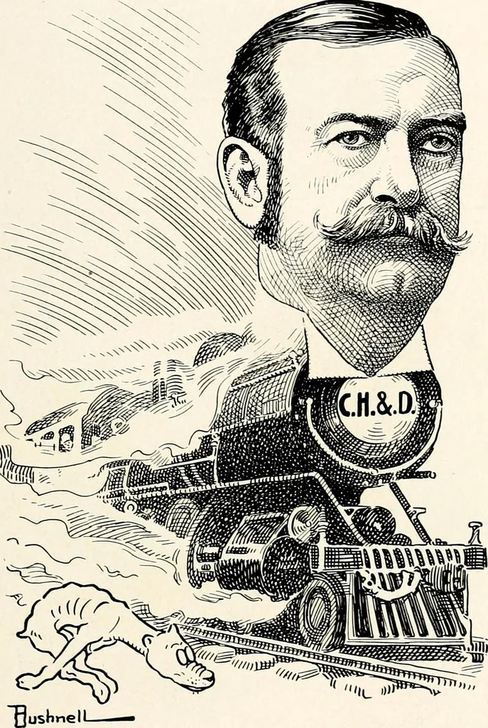 An illustration from A gallery of pen sketches in black and white of "Cincinnatians as we see 'em", 1905, leaf 202