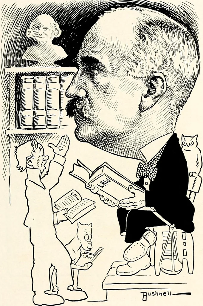 An illustration from A gallery of pen sketches in black and white of "Cincinnatians as we see 'em", 1905, leaf 204