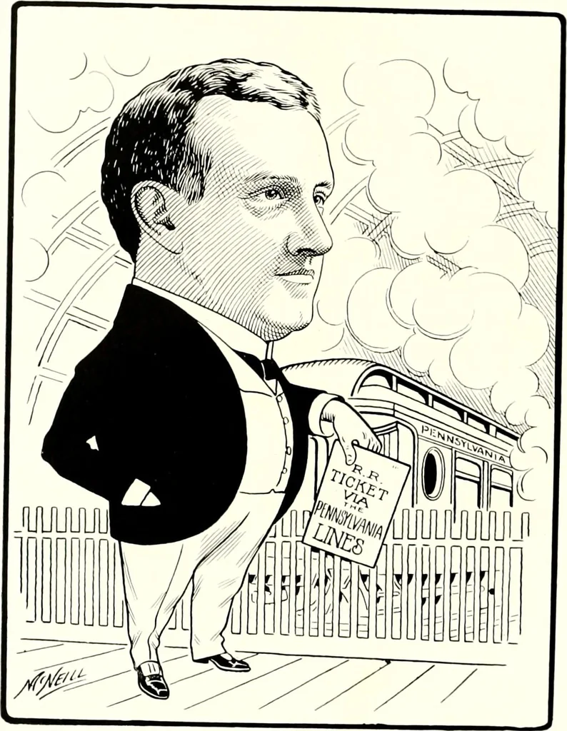 An illustration from A gallery of pen sketches in black and white of "Cincinnatians as we see 'em", 1905, leaf 205