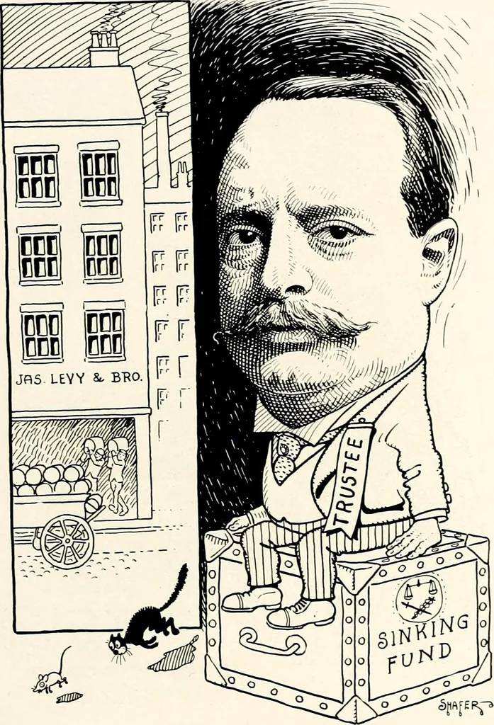 An illustration from A gallery of pen sketches in black and white of "Cincinnatians as we see 'em", 1905, leaf 206