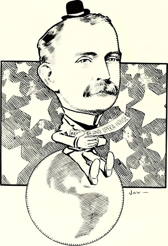 An illustration from A gallery of pen sketches in black and white of "Cincinnatians as we see 'em", 1905, leaf 209