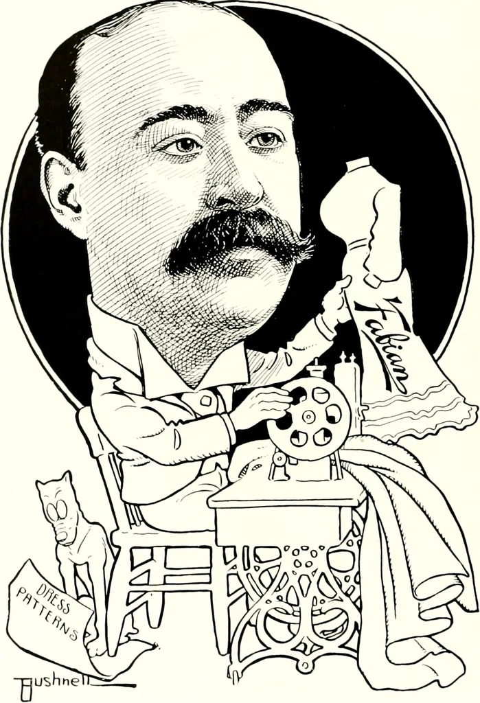 An illustration from A gallery of pen sketches in black and white of "Cincinnatians as we see 'em", 1905, leaf 211