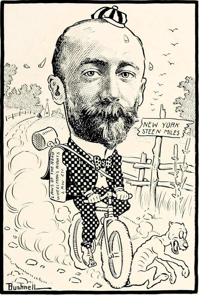 An illustration from A gallery of pen sketches in black and white of "Cincinnatians as we see 'em", 1905, leaf 212