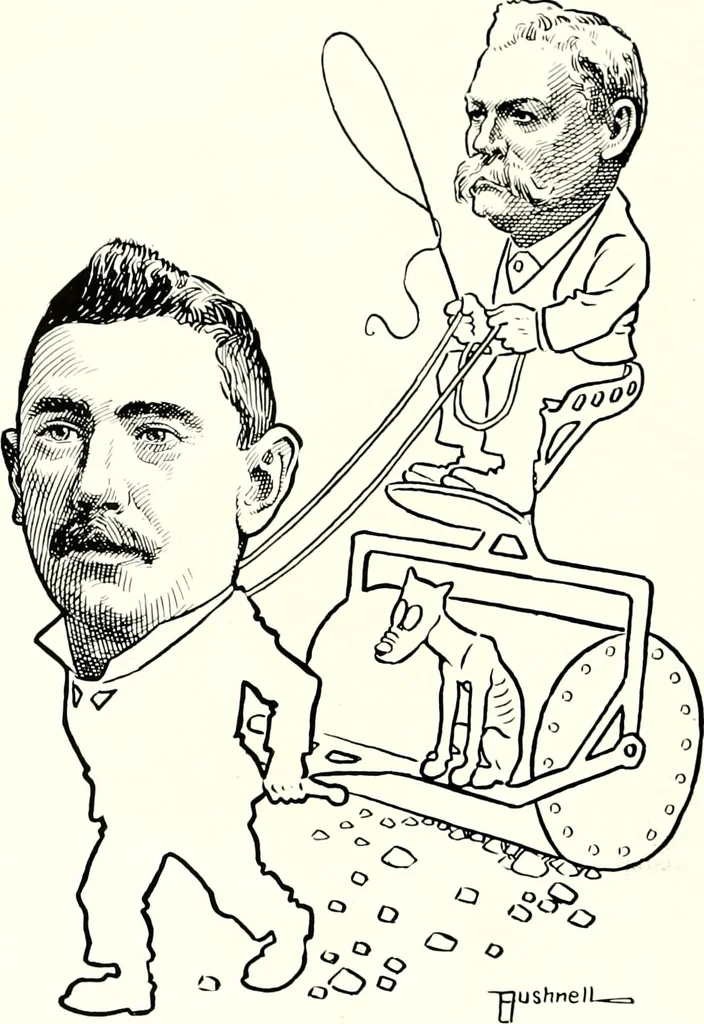 An illustration from A gallery of pen sketches in black and white of "Cincinnatians as we see 'em", 1905, leaf 213