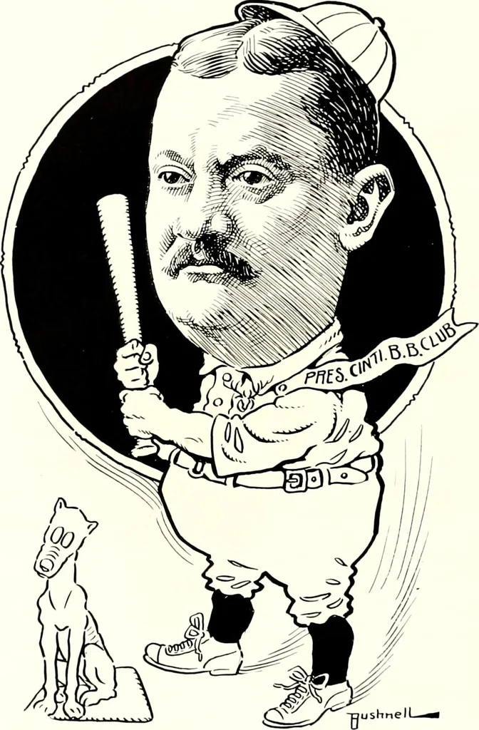 An illustration from A gallery of pen sketches in black and white of "Cincinnatians as we see 'em", 1905, leaf 215
