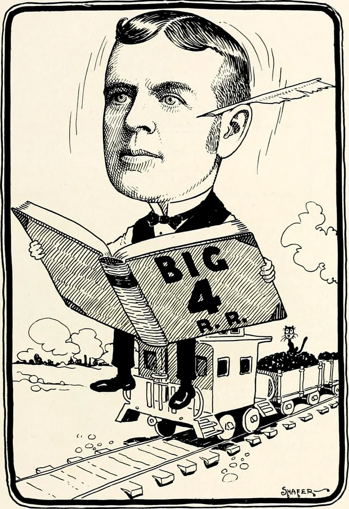 An illustration from A gallery of pen sketches in black and white of "Cincinnatians as we see 'em", 1905, leaf 218