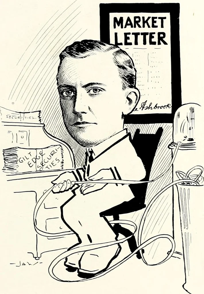 An illustration from A gallery of pen sketches in black and white of "Cincinnatians as we see 'em", 1905, leaf 22