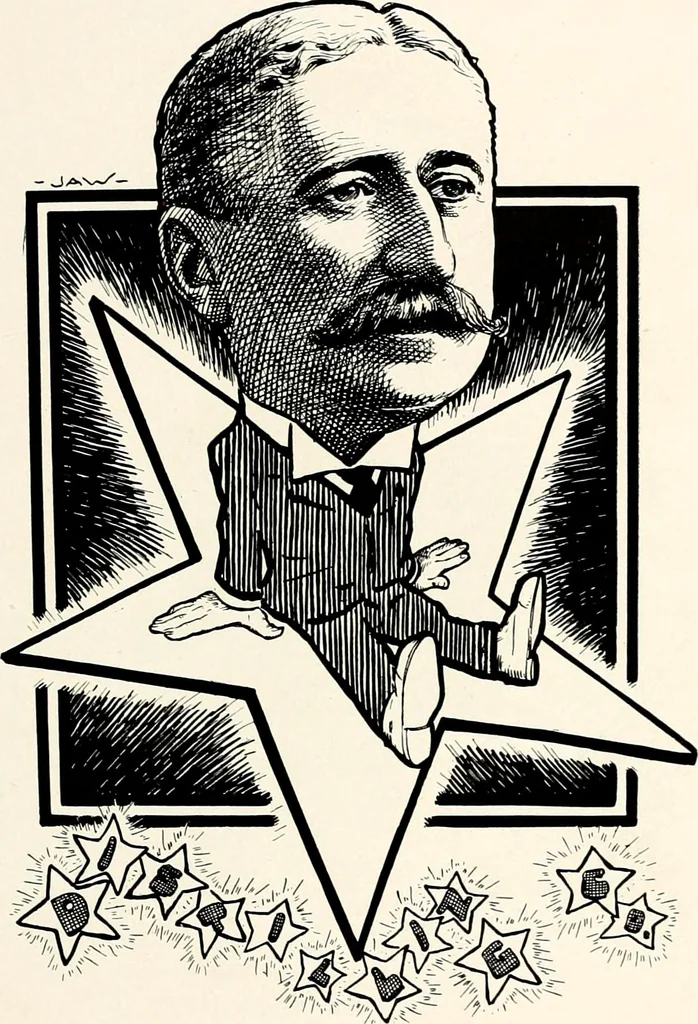 An illustration from A gallery of pen sketches in black and white of "Cincinnatians as we see 'em", 1905, leaf 222