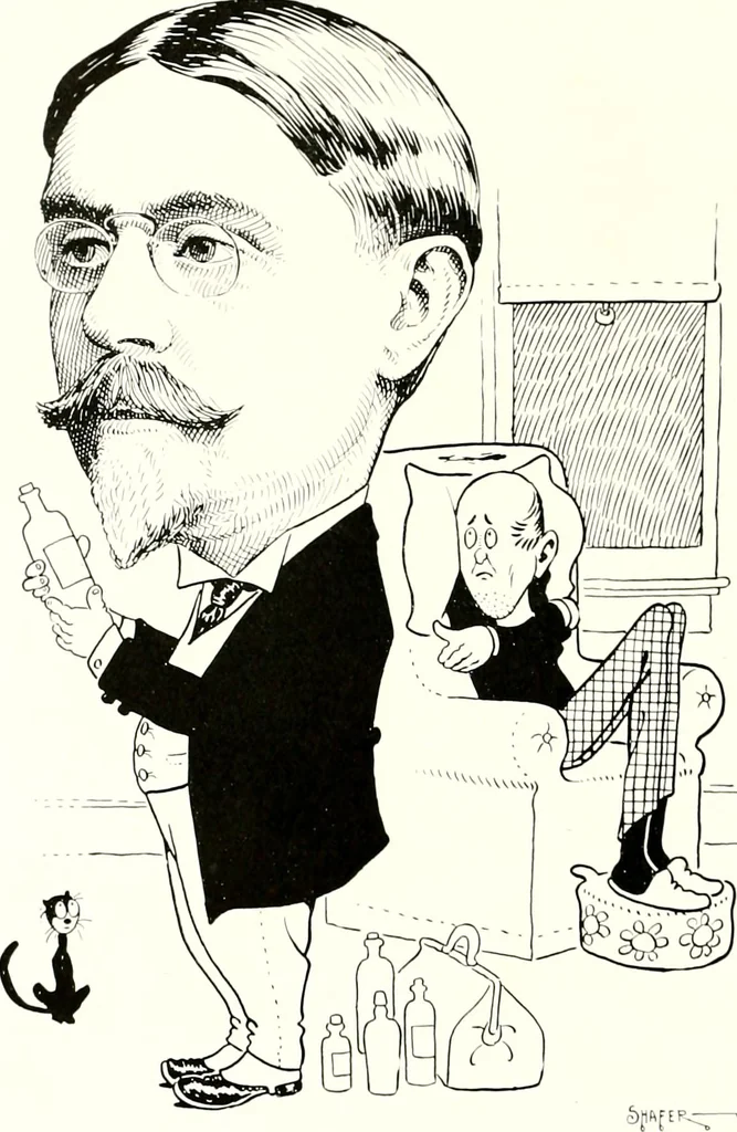 An illustration from A gallery of pen sketches in black and white of "Cincinnatians as we see 'em", 1905, leaf 227