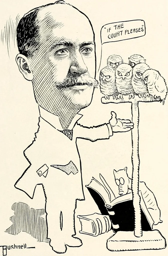 An illustration from A gallery of pen sketches in black and white of "Cincinnatians as we see 'em", 1905, leaf 228