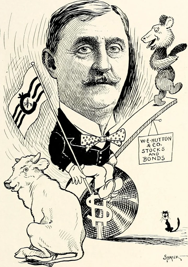 An illustration from A gallery of pen sketches in black and white of "Cincinnatians as we see 'em", 1905, leaf 232
