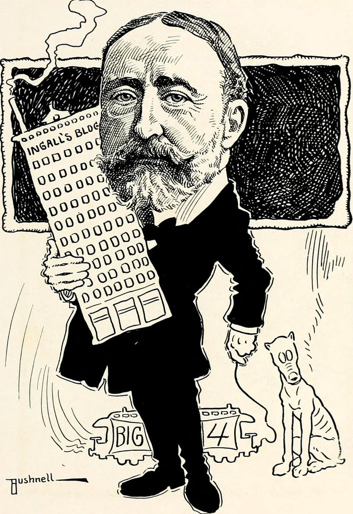 An illustration from A gallery of pen sketches in black and white of "Cincinnatians as we see 'em", 1905, leaf 236