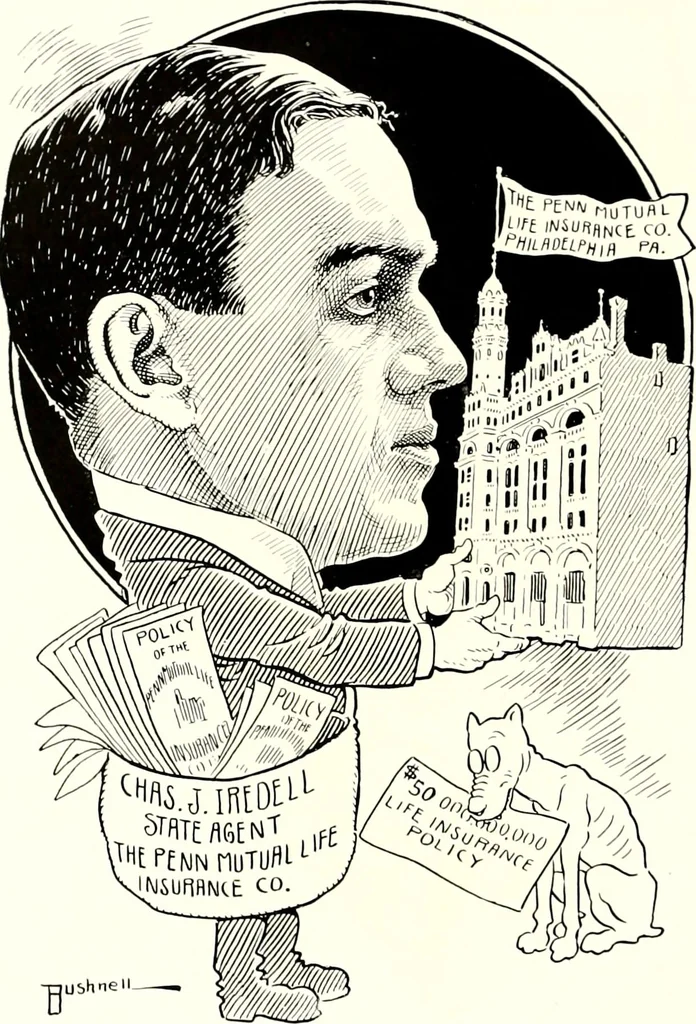 An illustration from A gallery of pen sketches in black and white of "Cincinnatians as we see 'em", 1905, leaf 237