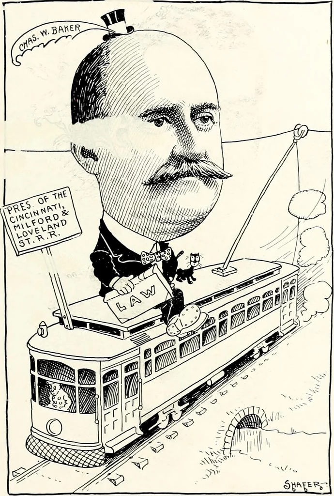 An illustration from A gallery of pen sketches in black and white of "Cincinnatians as we see 'em", 1905, leaf 24