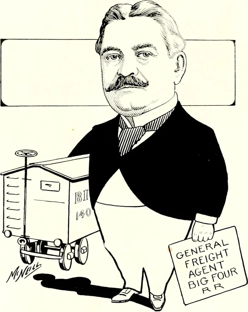 An illustration from A gallery of pen sketches in black and white of "Cincinnatians as we see 'em", 1905, leaf 243