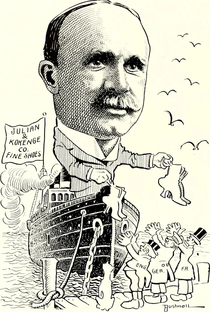 An illustration from A gallery of pen sketches in black and white of "Cincinnatians as we see 'em", 1905, leaf 249