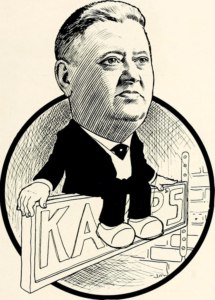 An illustration from A gallery of pen sketches in black and white of "Cincinnatians as we see 'em", 1905, leaf 250