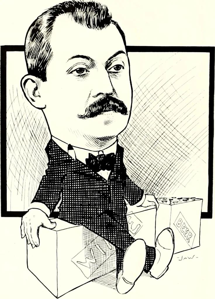 An illustration from A gallery of pen sketches in black and white of "Cincinnatians as we see 'em", 1905, leaf 259