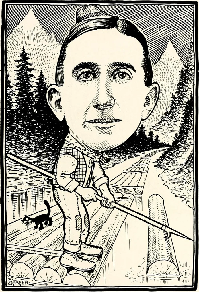 An illustration from A gallery of pen sketches in black and white of "Cincinnatians as we see 'em", 1905, leaf 260