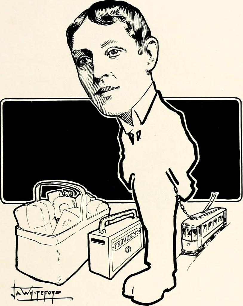 An illustration from A gallery of pen sketches in black and white of "Cincinnatians as we see 'em", 1905, leaf 262