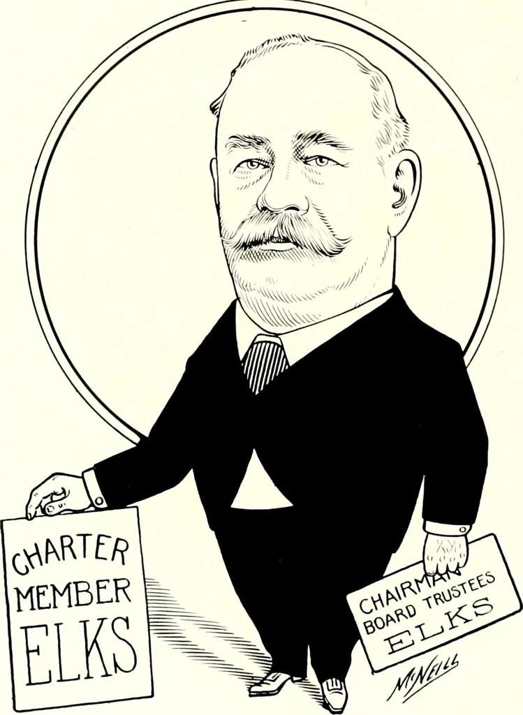 An illustration from A gallery of pen sketches in black and white of "Cincinnatians as we see 'em", 1905, leaf 265