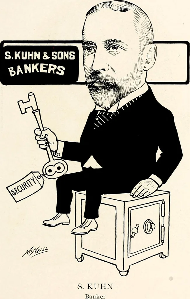 An illustration from A gallery of pen sketches in black and white of "Cincinnatians as we see 'em", 1905, leaf 268