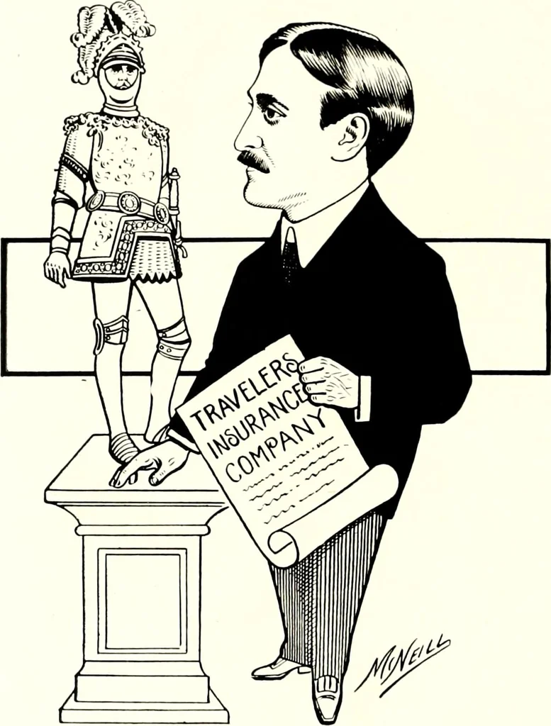 An illustration from A gallery of pen sketches in black and white of "Cincinnatians as we see 'em", 1905, leaf 269