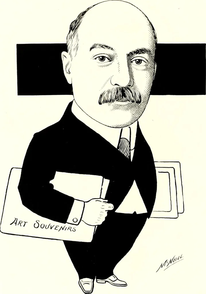 An illustration from A gallery of pen sketches in black and white of "Cincinnatians as we see 'em", 1905, leaf 271