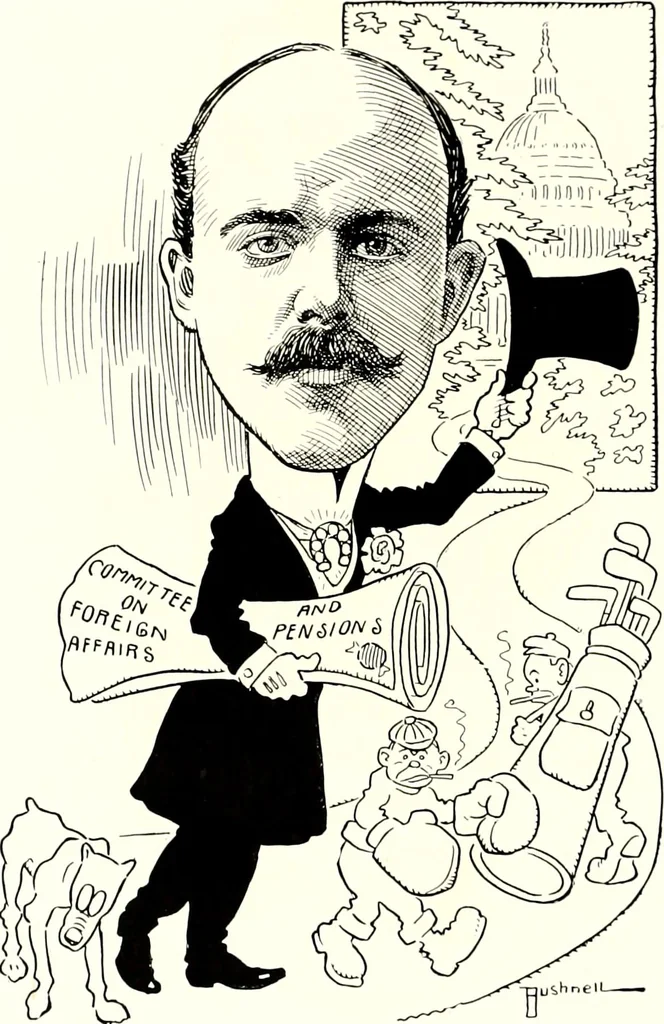 An illustration from A gallery of pen sketches in black and white of "Cincinnatians as we see 'em", 1905, leaf 277