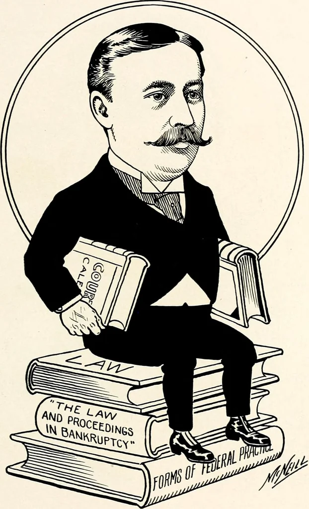 An illustration from A gallery of pen sketches in black and white of "Cincinnatians as we see 'em", 1905, leaf 278